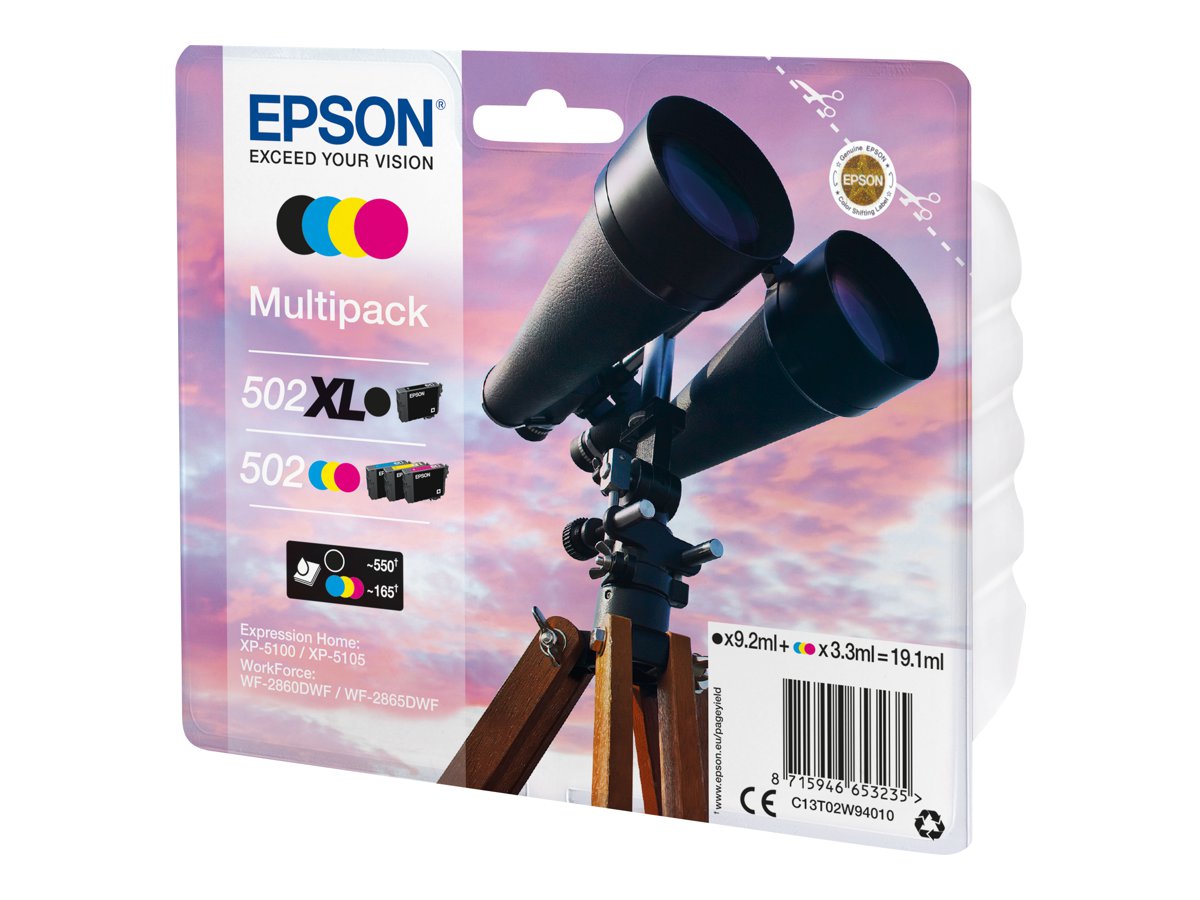 Multipack Tinteiros Epson 502XL 4 Cores Original - Imagem 1