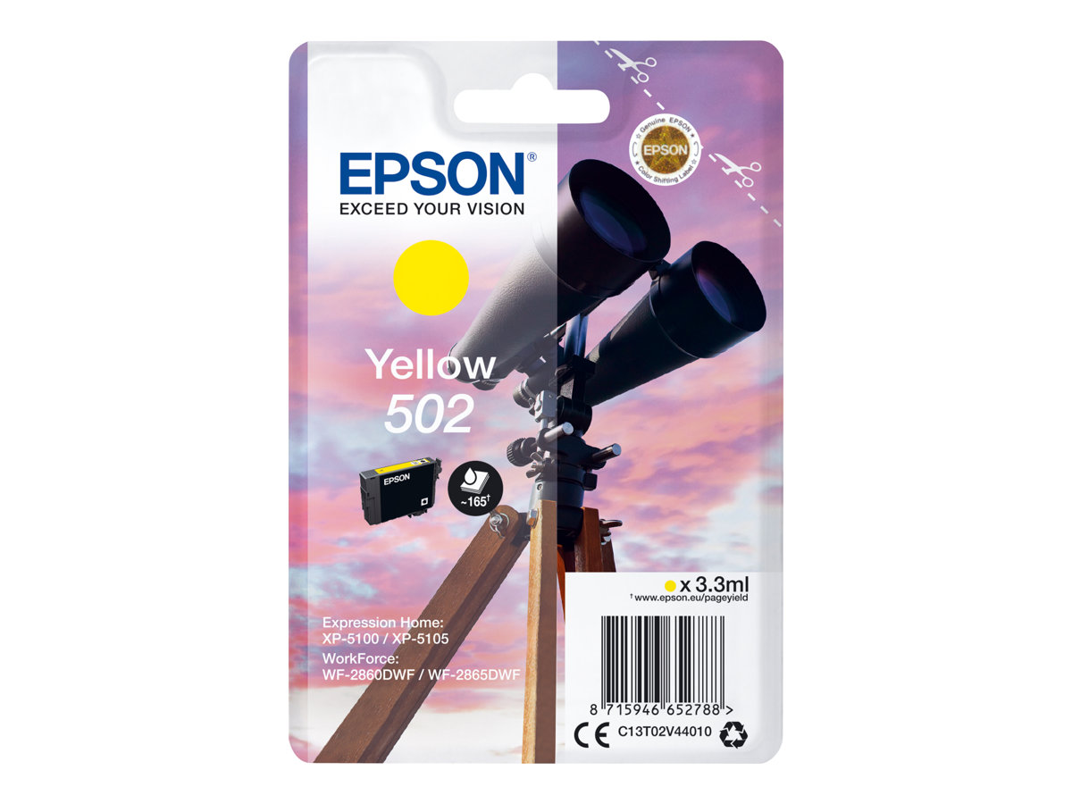 Tinteiro Epson 502 Amarelo 3.3 ml Original - Imagem 2