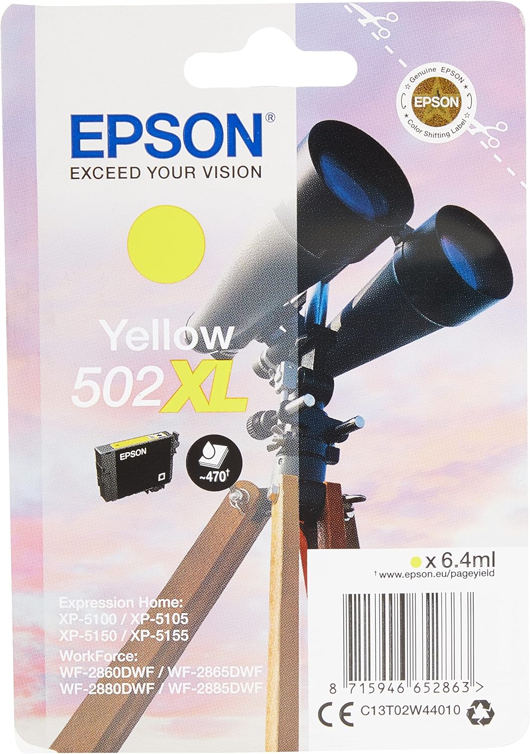 Tinteiro Epson 502XL Amarelo XL Original - Imagem 1