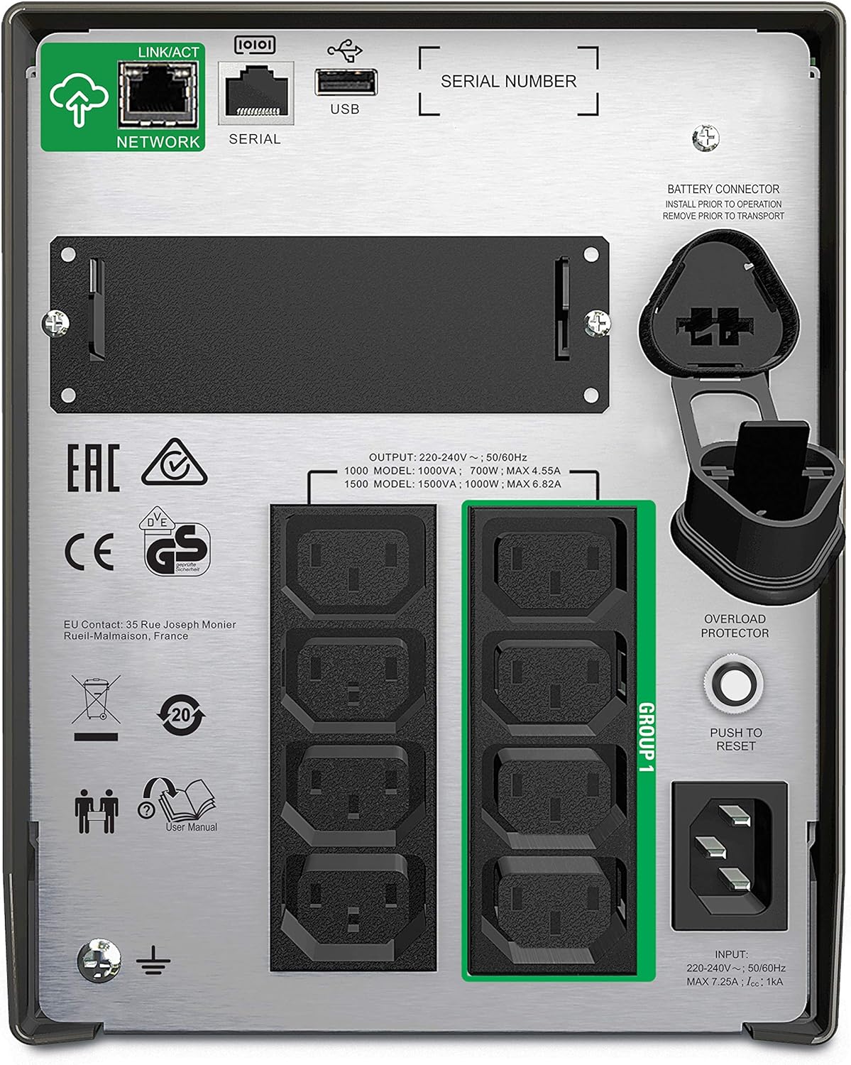 UPS APC Smart-UPS SMT1500IC 1500VA 1000W Preto SmartConnect - Imagem 3