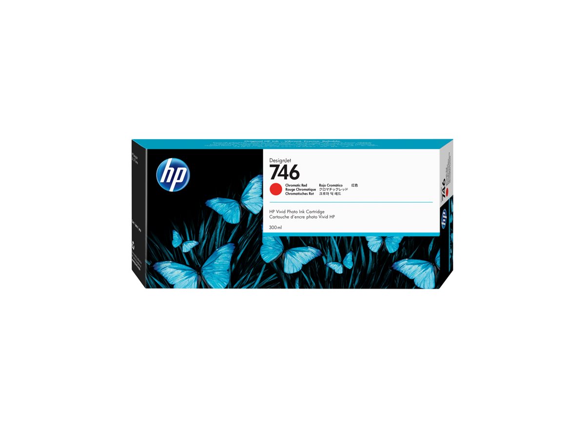 Tinteiro HP DesignJet 746 Original Vermelho Cromático 300ml