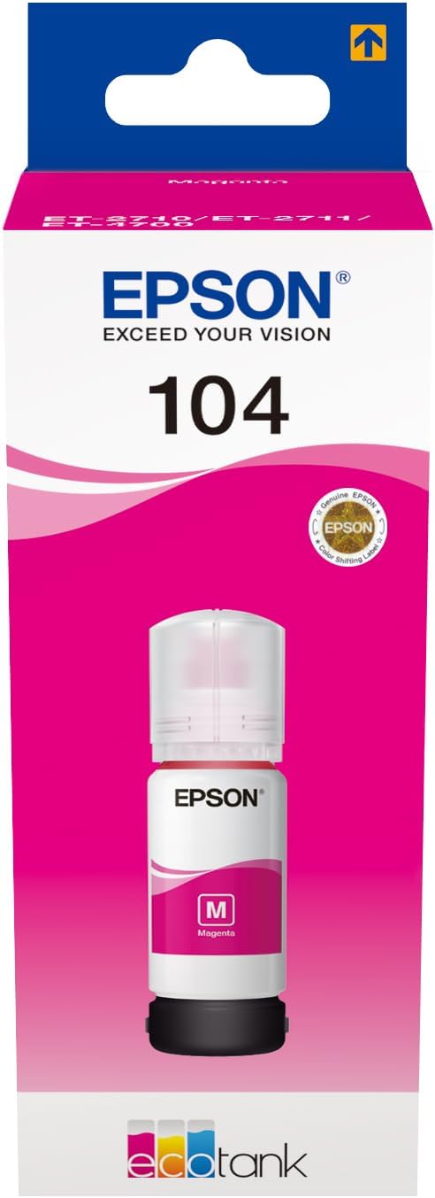 Tanque de Tinta Epson EcoTank 104 Magenta 65ml