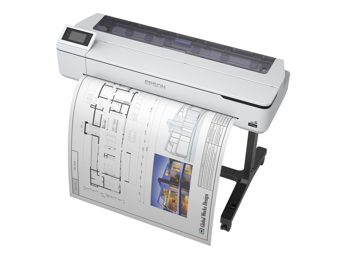 Impressora Grande Formato Epson SureColor SC-T5100 36" Jacto Tinta Cor Wi-Fi Cortador