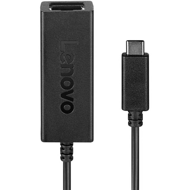 Adaptador de Rede Lenovo USB-C para Ethernet Gigabit Preto - Imagem 2