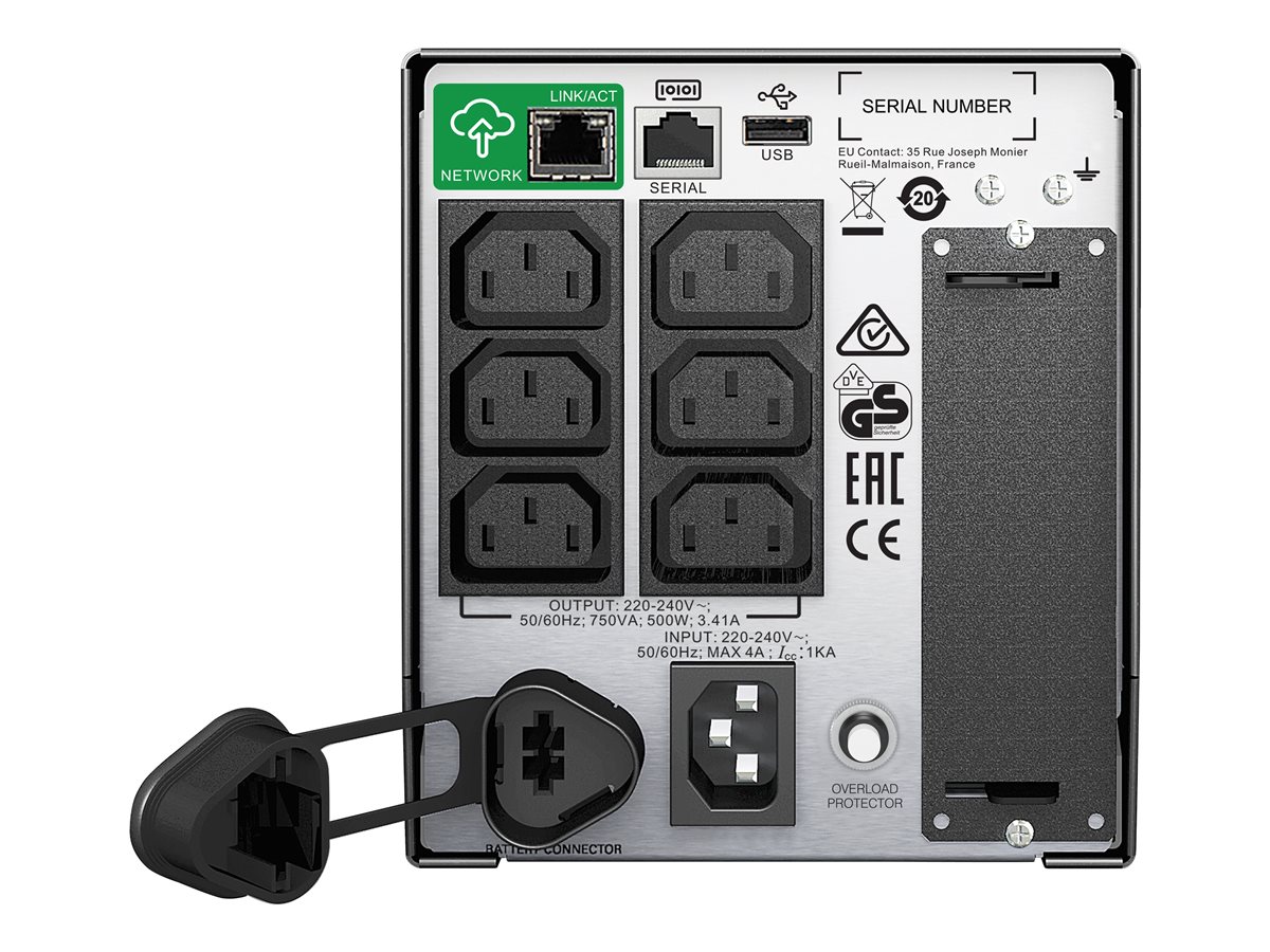 UPS APC Smart-UPS SMT750IC 750VA SmartConnect Preto - Imagem 4