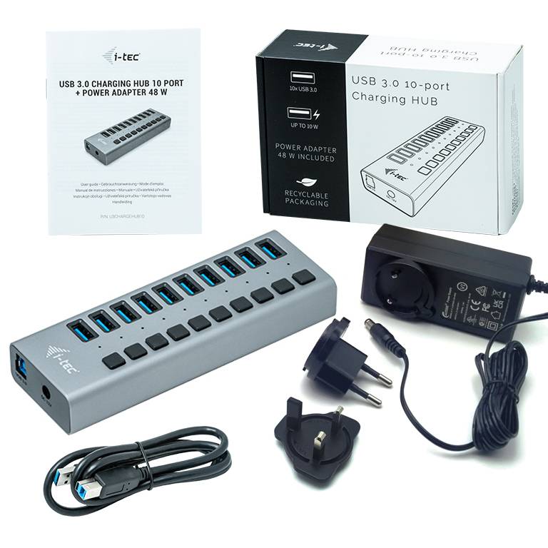 Hub i-Tec USB 3.0 10 Portas Alimentado Carregamento - Imagem 4