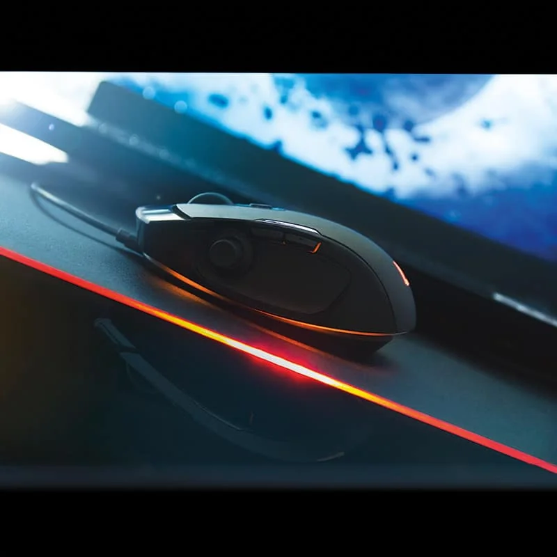 Rato Lexip 3D High Performance CAD e Gaming 12000 DPI 6 Botões Joystick de Polegar Com Fios Preto - Imagem 4