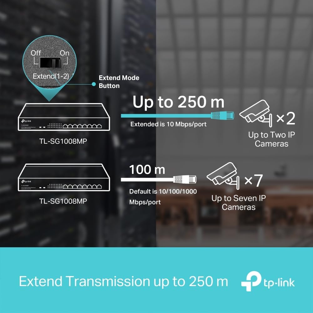 Switch TP-Link TL-SG1008MP 8 Portas Gigabit PoE+ 126W - Imagem 6