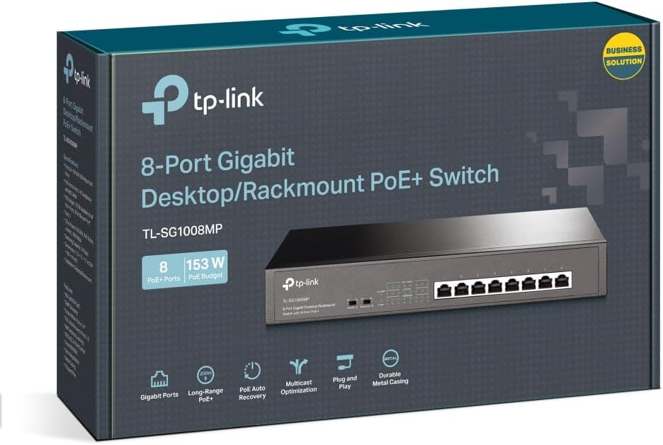 Switch TP-Link TL-SG1008MP 8 Portas Gigabit PoE+ 126W - Imagem 4