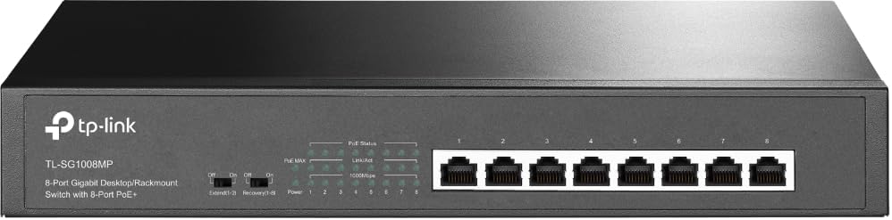 Switch TP-Link TL-SG1008MP 8 Portas Gigabit PoE+ 126W