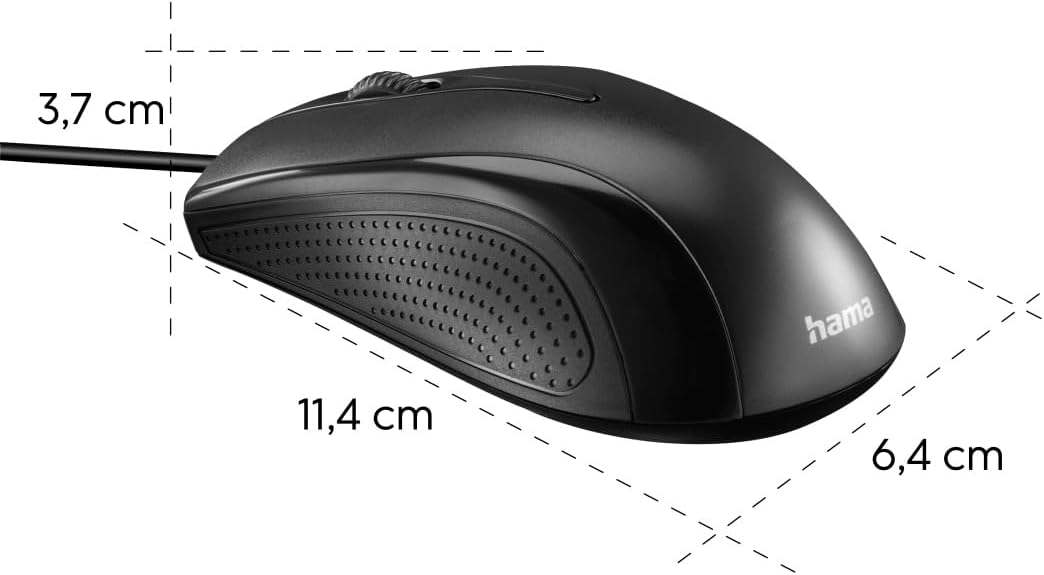 Rato Hama MC-200 Óptico 3 Botões Preto - Imagem 5