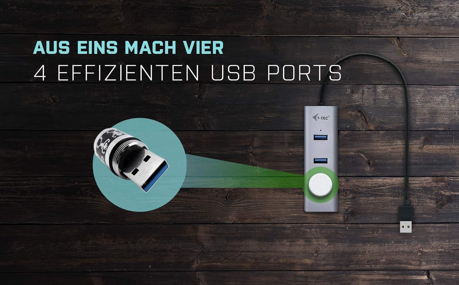 Hub USB i-Tec 4 Portas 3.0 Metálico Passivo - Imagem 3