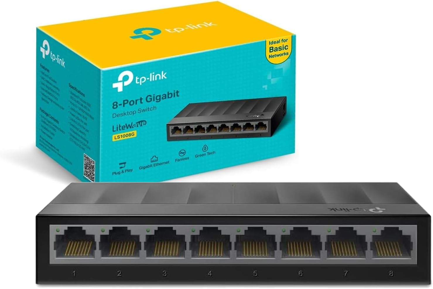 Switch TP-Link LS1008G LiteWave Não Gerido 8 Portas Gigabit