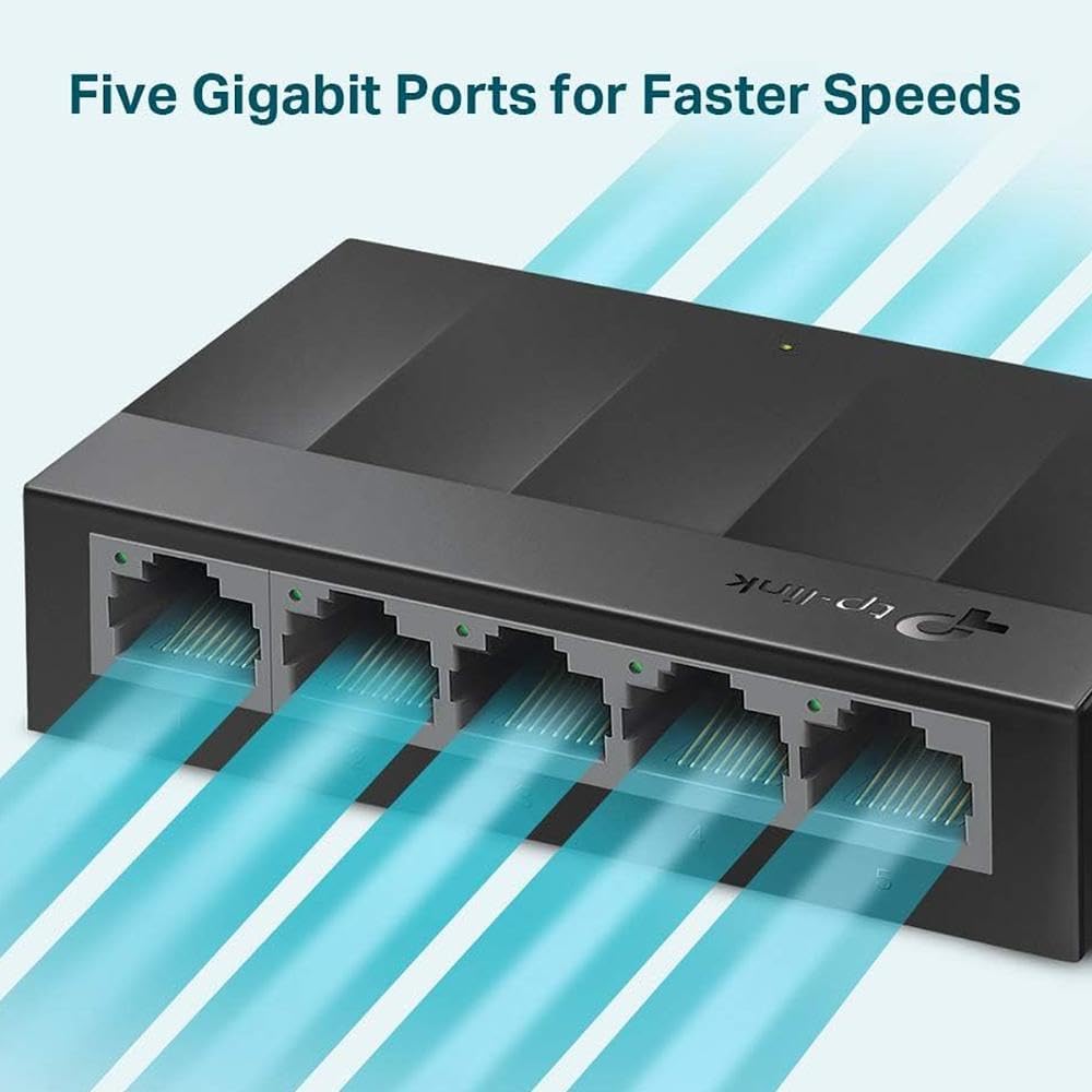 Switch de Rede TP-Link LiteWave LS1005G Não Gerido 5 Portas Gigabit - Imagem 4