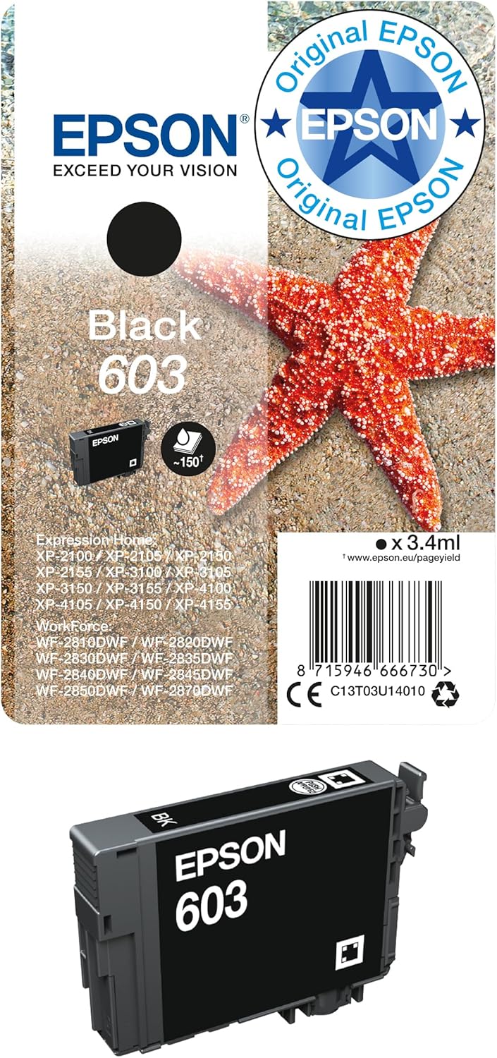 Tinteiro Epson 603 Preto Original 3.4ml