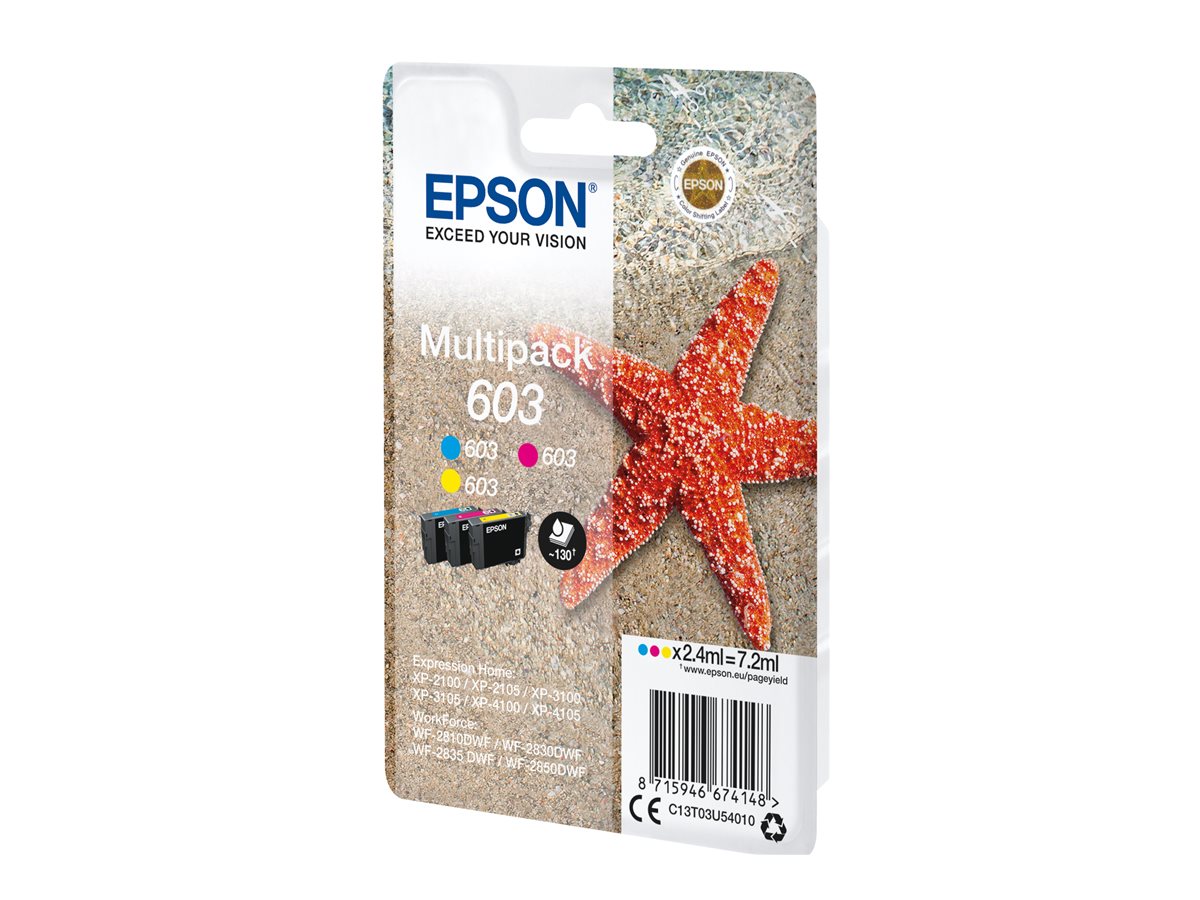 Tinteiro Multipack Epson 603 Amarelo Cyan Magenta - Imagem 2