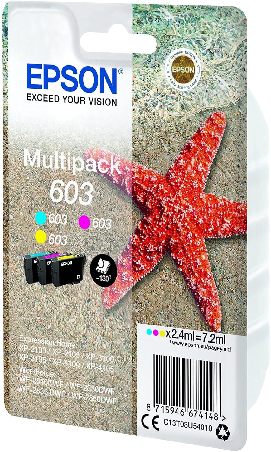 Tinteiro Epson 603 Multipack Original 3 Cores - Imagem 2