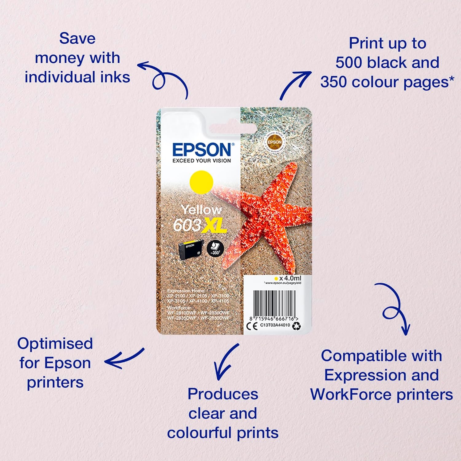 Tinteiro Epson 603XL XL Amarelo Original - Imagem 2