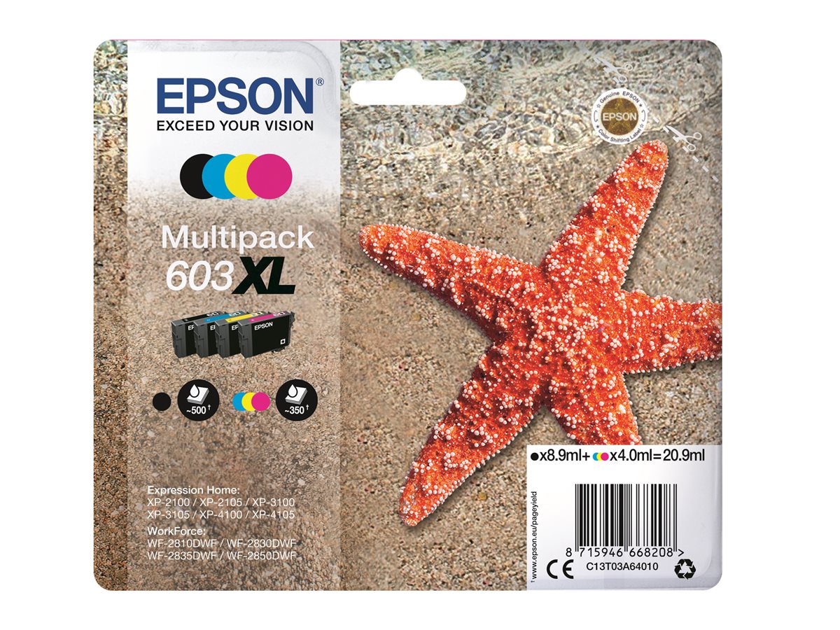Pack Tinteiros Epson 603XL XL Cores Original - Imagem 2