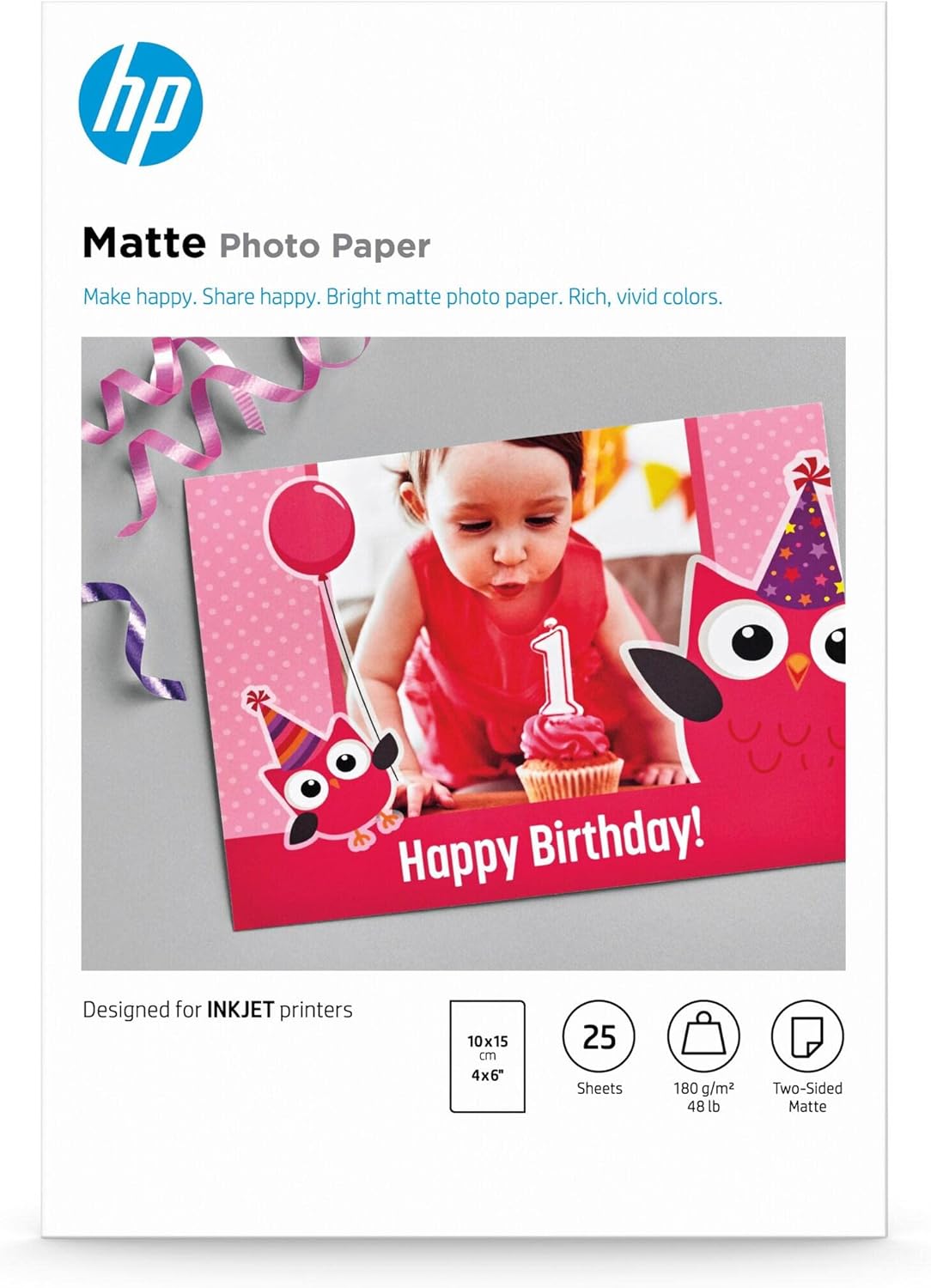 Papel Fotográfico HP Mate 10x15 cm 25 Unidades