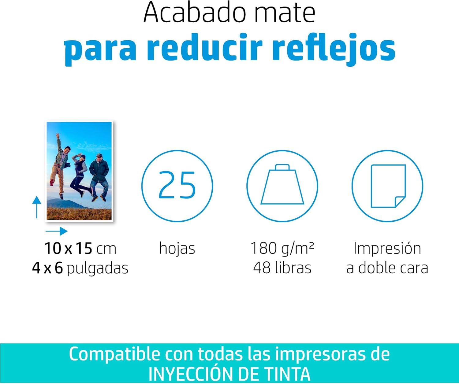 Papel Fotográfico HP Mate 10x15 cm 25 Unidades - Imagem 5