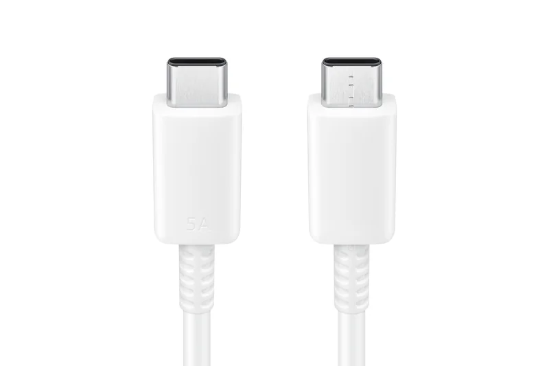 Cabo USB Samsung EP-DN975 USB-C para USB-C 1m 100W 5A Branco - Imagem 3