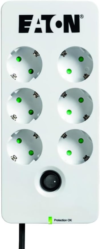 Régua de Proteção Eaton Protection Box 6 Tomadas Branco - Imagem 2