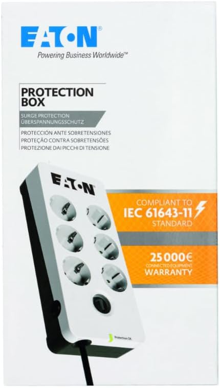 Régua de Proteção Eaton Protection Box 6 Tomadas Branco - Imagem 5
