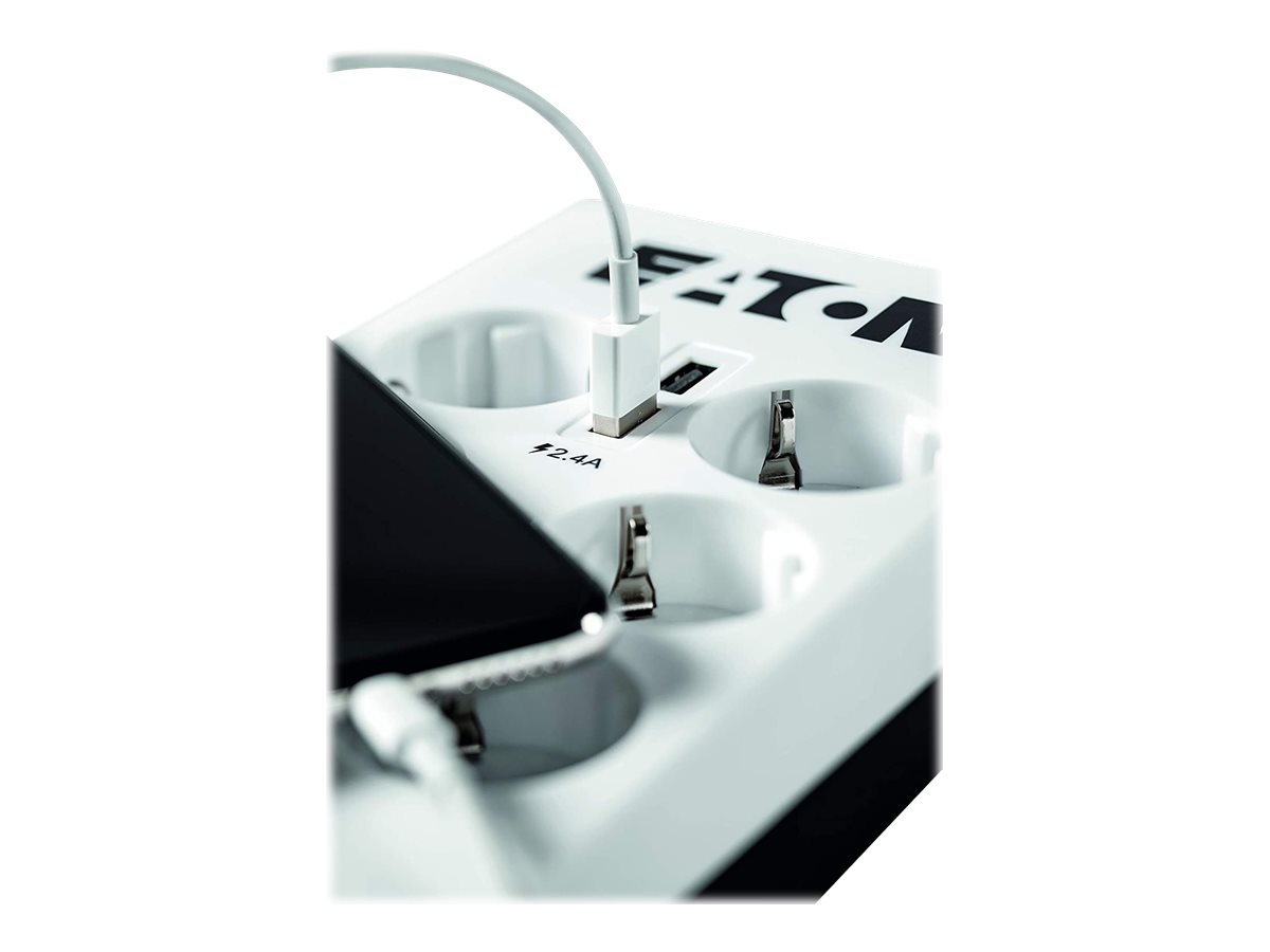 Filtro de Linha Eaton Protection Box 8 Tomadas USB Branco - Imagem 2