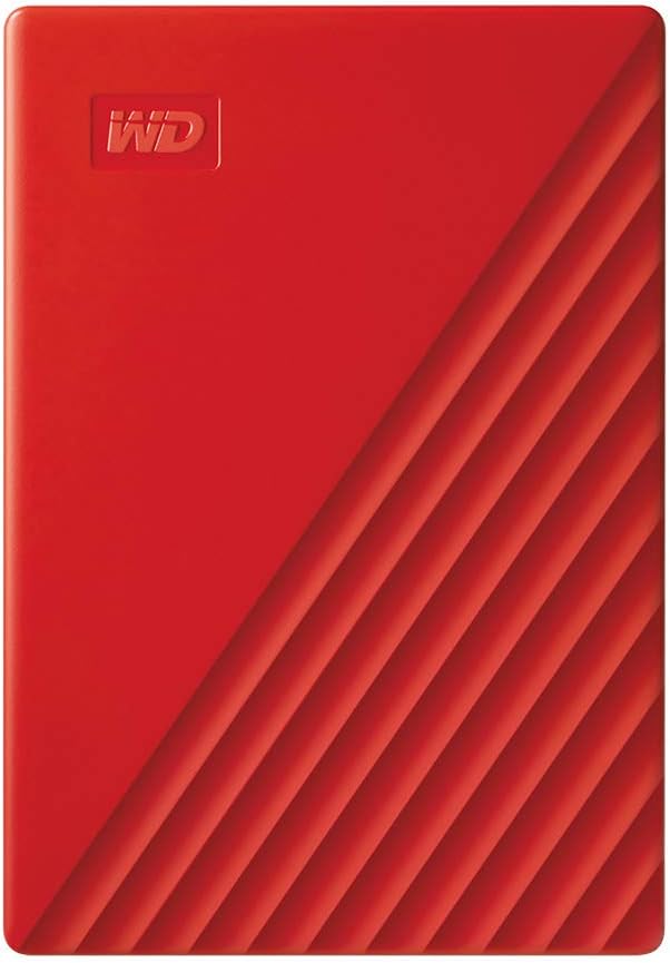 Disco Rígido Portátil WD My Passport 2 TB Vermelho - Imagem 1