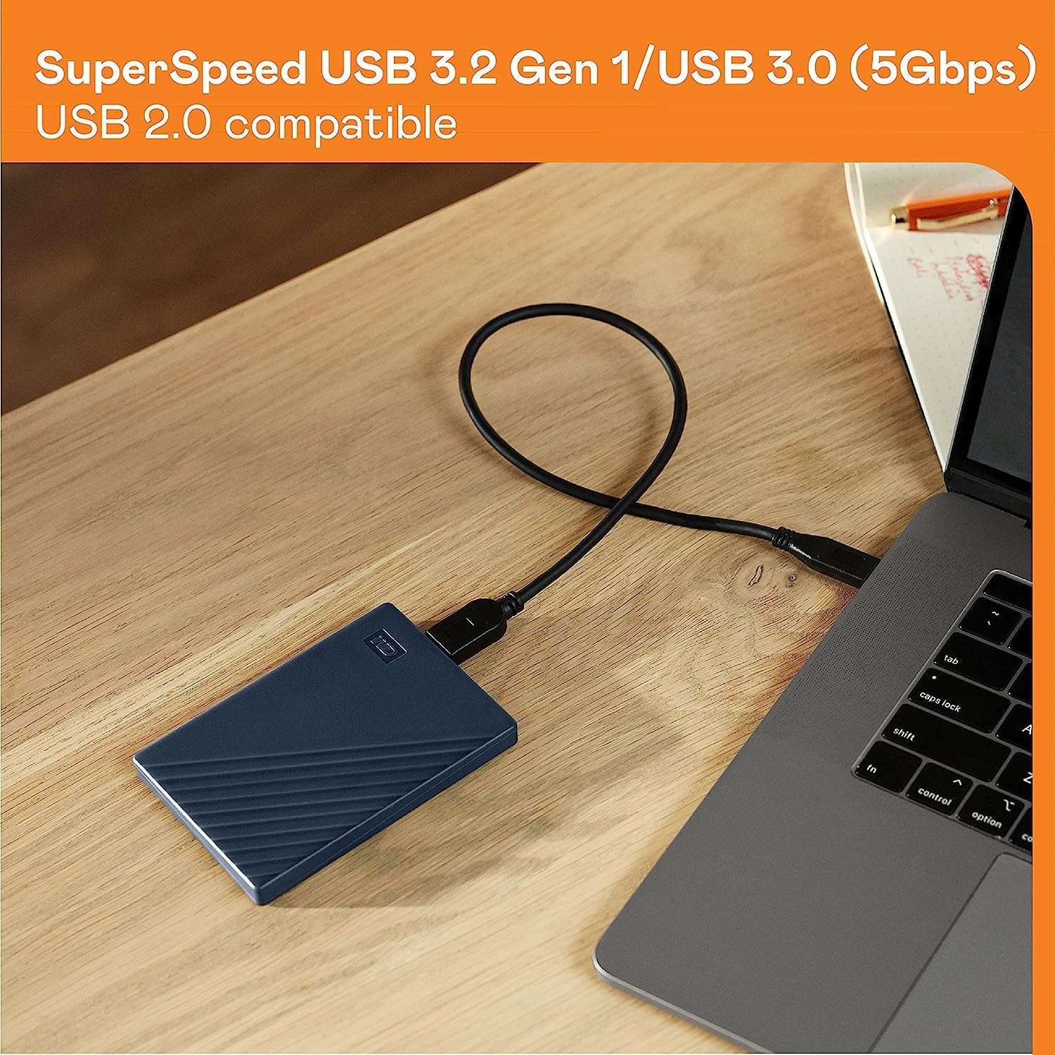 Disco Externo WD My Passport 2 TB Mac Azul Noite - Imagem 6