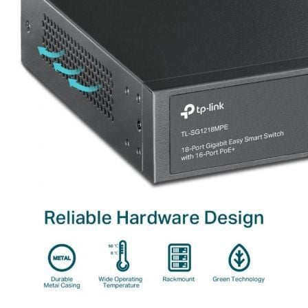 Interruptor TP-Link JetStream TL-SG1218MPE Inteligente 16 Portas PoE+ 192W - Imagem 5