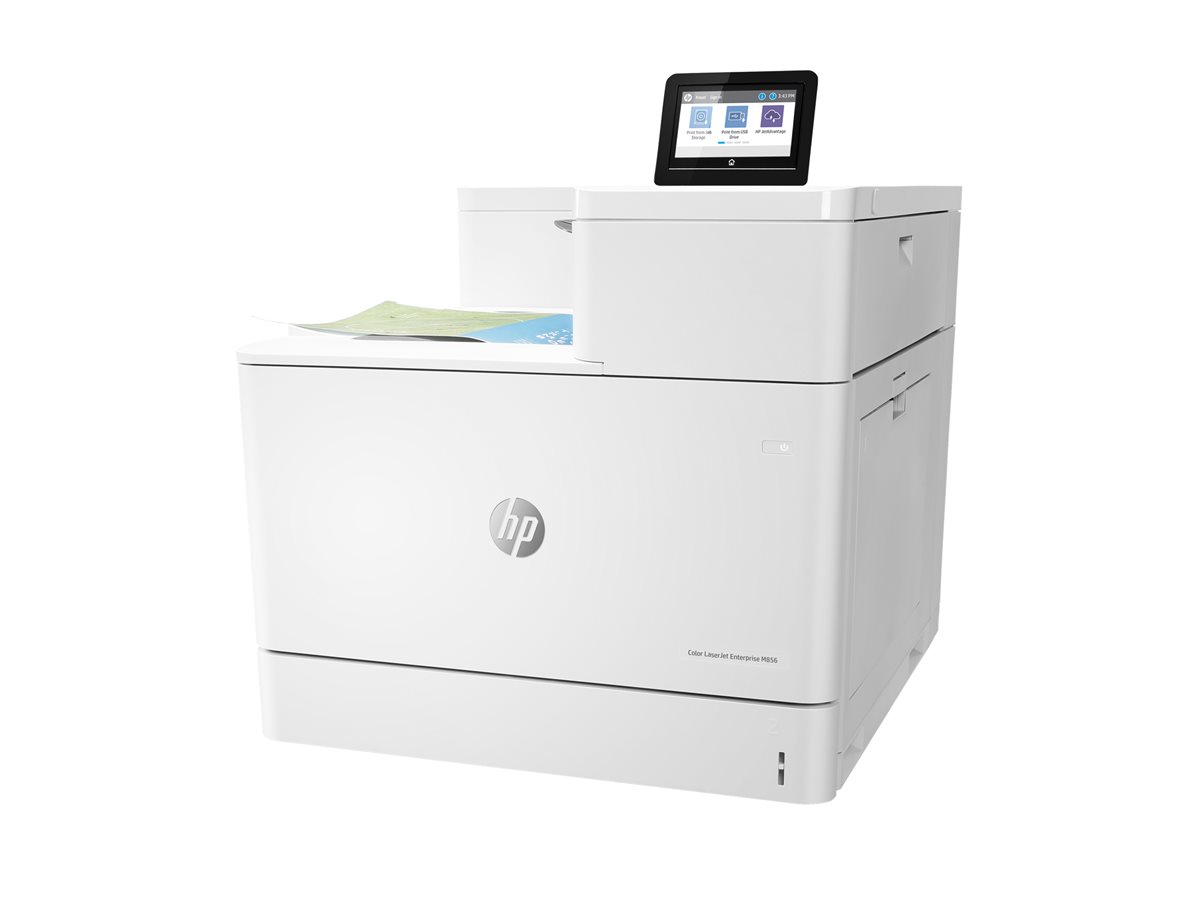 Impressora HP Color LaserJet Enterprise M856dn A3 Laser Duplex Cores 1200x1200 ppp 56ppm 650 Folhas USB 2.0 Gigabit LAN - Imagem 2