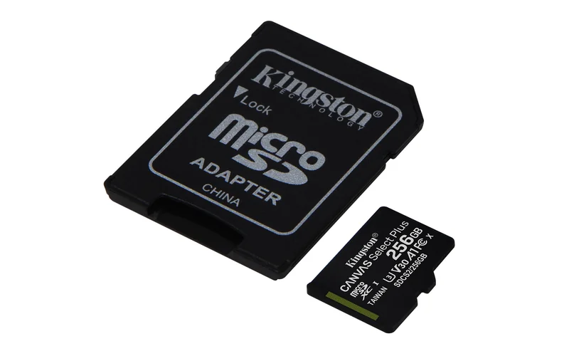 Cartão de Memória Kingston Canvas Select Plus 256GB microSDXC 100MB/s A1 Classe 10 com Adaptador - Imagem 2
