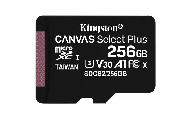 Cartão de Memória Kingston Canvas Select Plus 256GB microSDXC 100MB/s A1 Classe 10 com Adaptador - Imagem 3