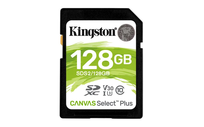 Cartão de Memória KINGSTON 128GB SDXC Canvas Select Plus 100R UHS-I U3 V30 Classe 10 - Imagem 1