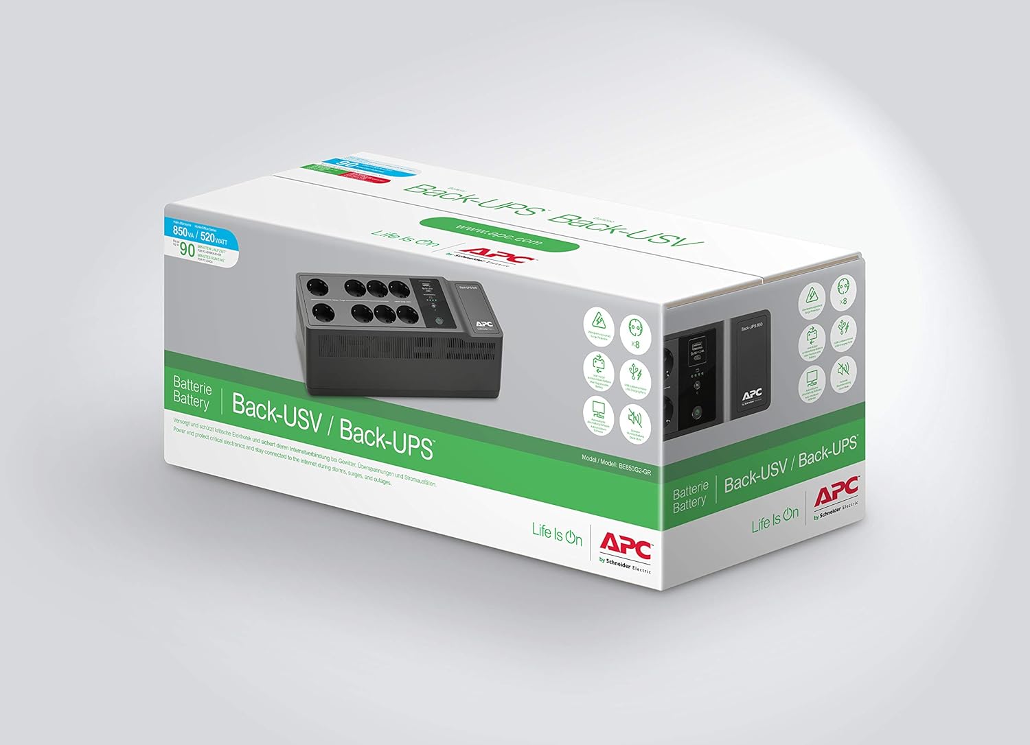 UPS APC Back-UPS BE850G2 850 VA 8 Saídas Preto - Imagem 7