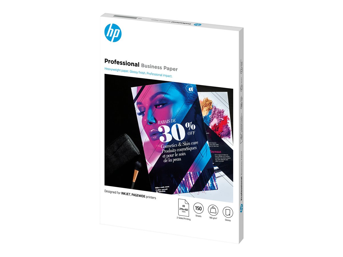 Papel Fotográfico HP Professional Brilhante A3 150 folhas - Imagem 1