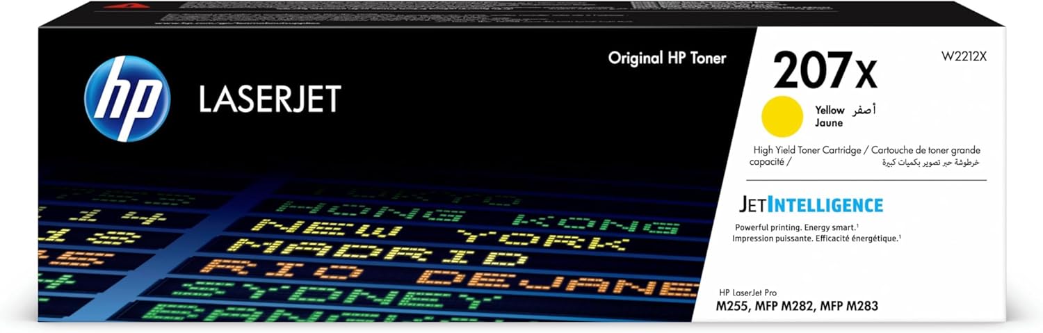 Cartucho de Toner HP 207X Amarelo Alto Rendimento Original