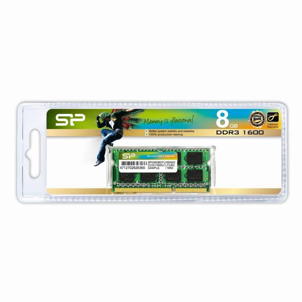 Módulo Memória SO-DIMM Silicon Power 8GB DDR3 1600MHz - Imagem 1