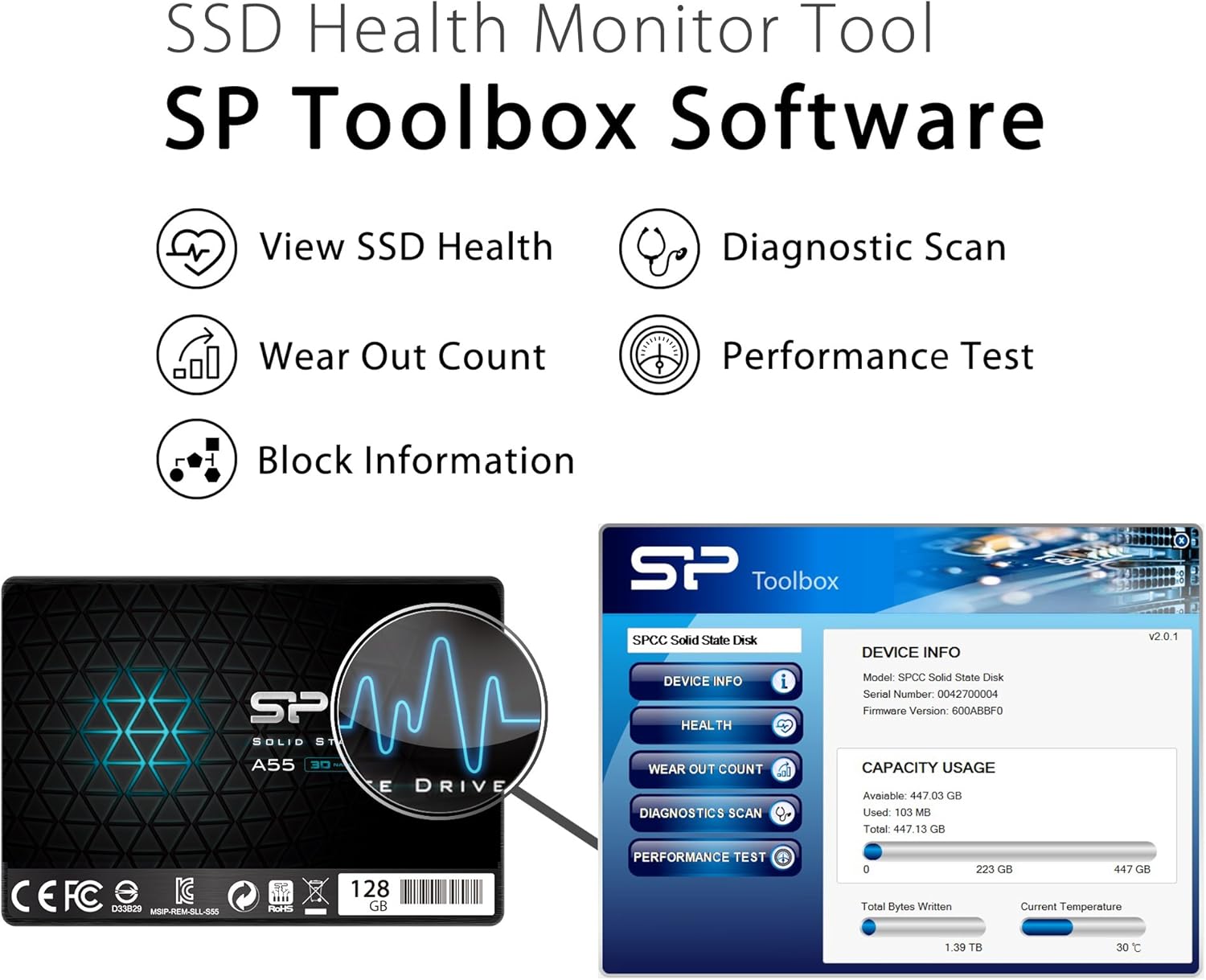 SSD SILICON POWER A55 128 GB 2.5" - Imagem 5