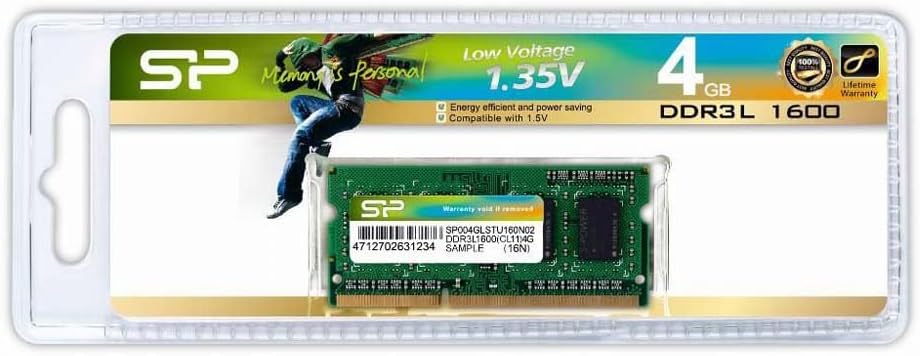 Módulo RAM Silicon Power DDR3L SO-DIMM 4GB 1600MHz Unbuffered Sem ECC - Imagem 2