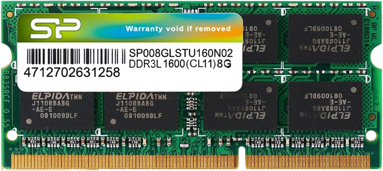 Módulo RAM SILICON POWER DDR3L SO DIMM 204-pinos 8GB PC3L-12800 CL11 Unbuffered sem ECC