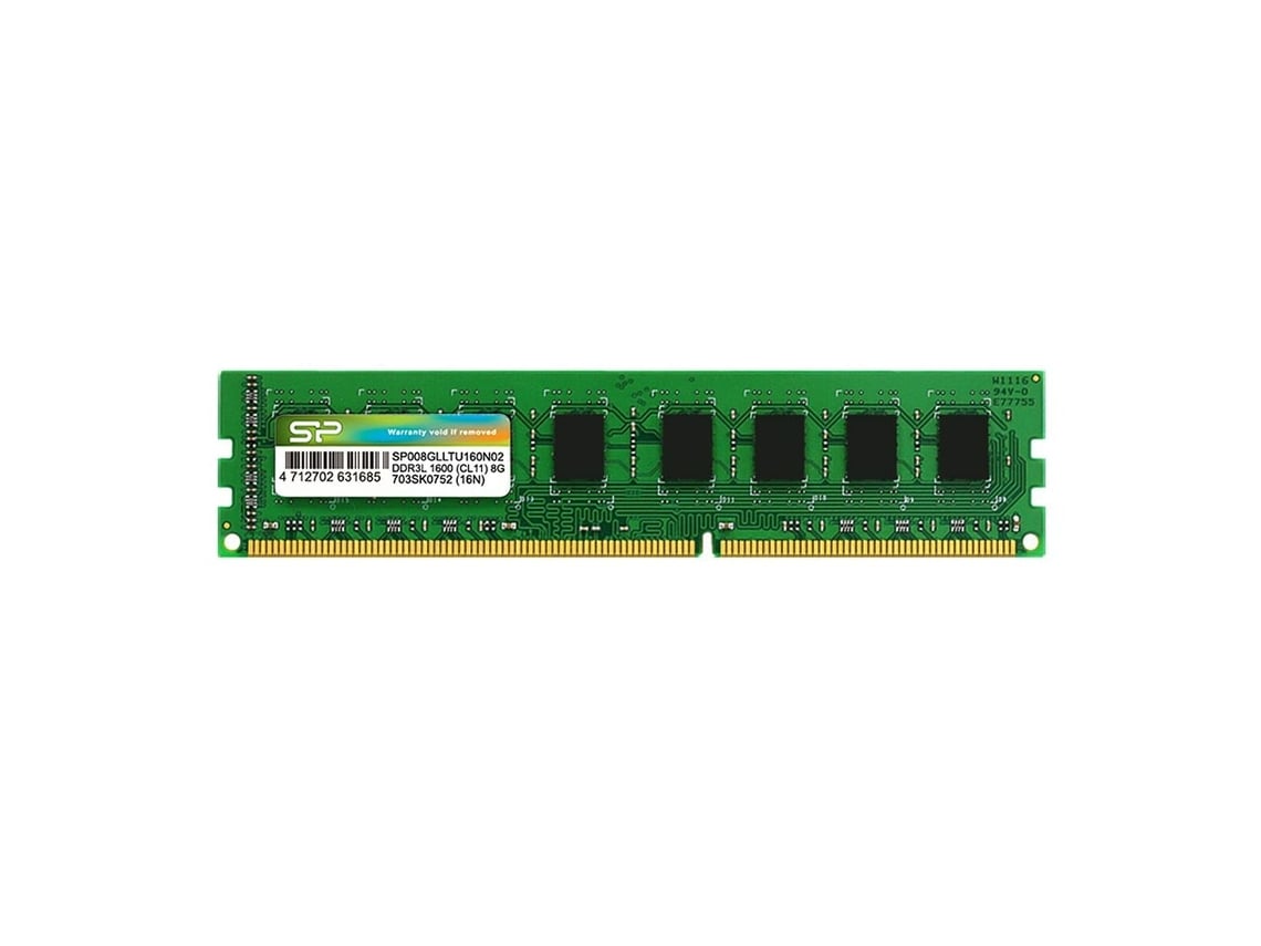 Memória RAM SILICON POWER DDR3L 4GB 1600MHz PC3L-12800 DIMM 240 pinos CL11 1.35V Unbuffered Não ECC - Imagem 1