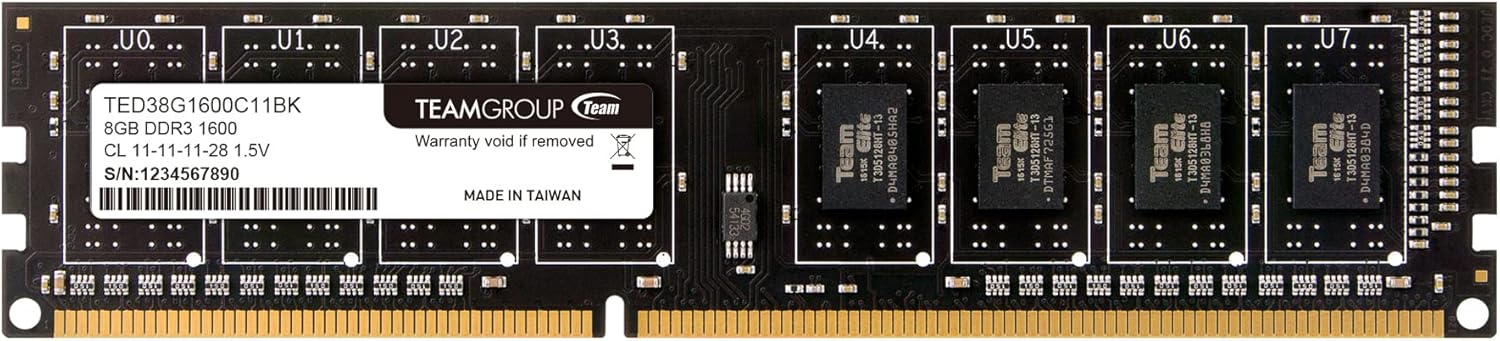 Memória RAM Team Elite DDR3 8 GB 1600 MHz