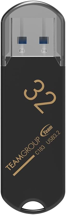 Pen Drive Team C183 32GB USB 3.1 Preto - Imagem 1