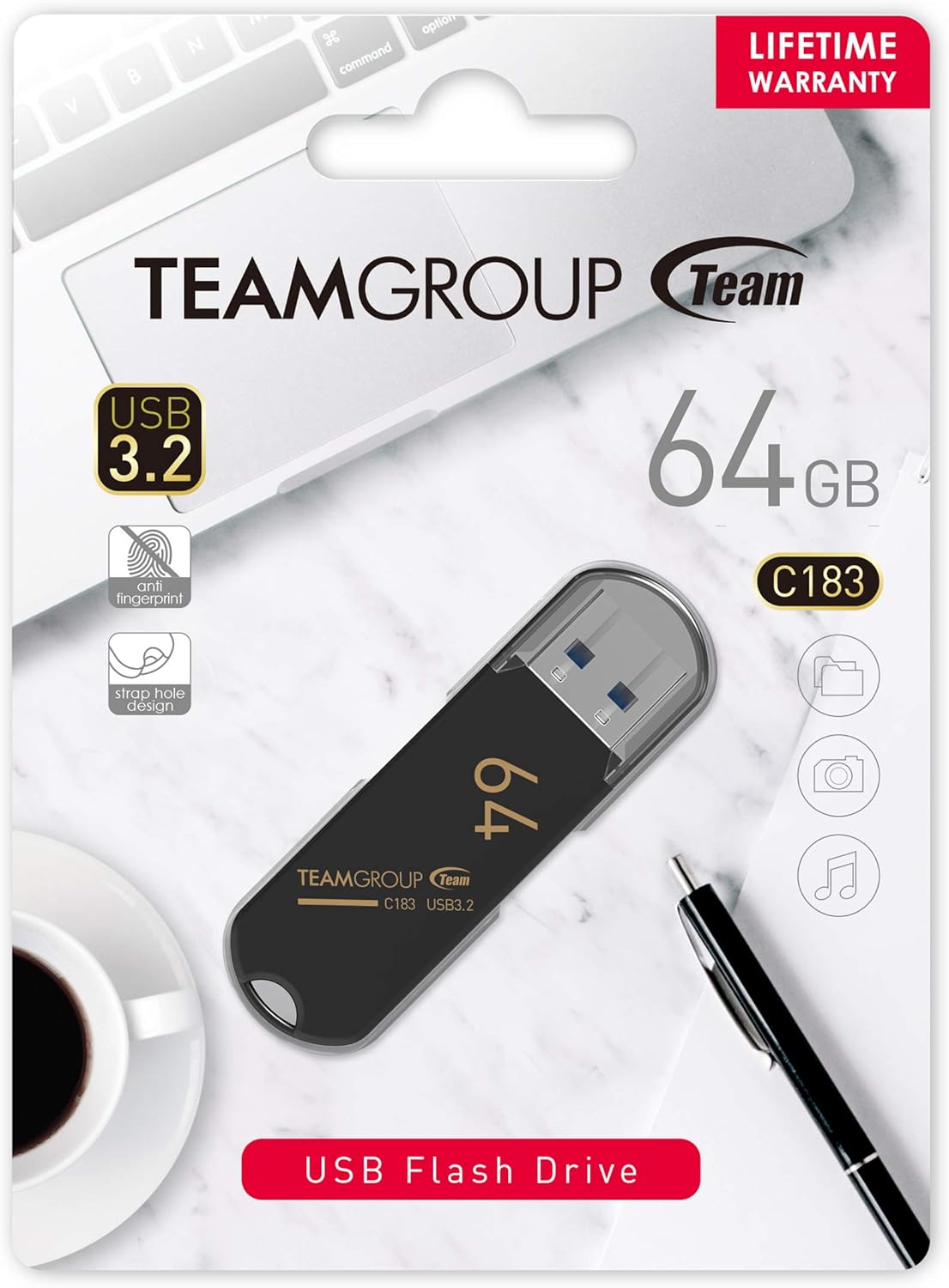 Pen Drive Team C183 64GB Preto - Imagem 6