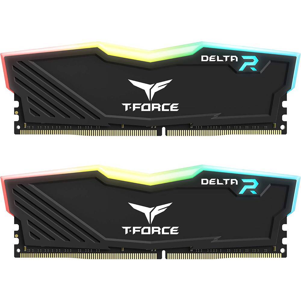 Memória RAM TEAMGROUP Delta RGB DDR4 16GB Kit 3200MHz Preto