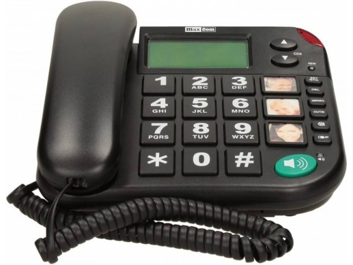Telefone MaxCom KXT480 Identificação Chamadas Preto - Imagem 2