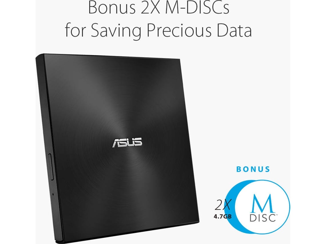Gravador Externo DVD ASUS ZenDrive U7M Preto - Imagem 8